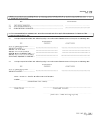 FCC Form 829 Cargo Ship Safety Radio Certificate, Page 3