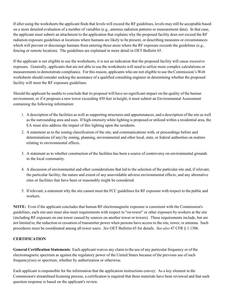 Instructions for FCC Form 2100 Schedule 302-FM Fm Station License Application, Page 15