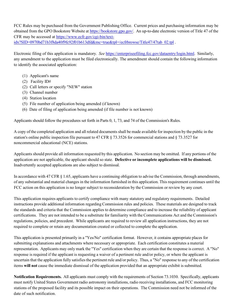 Instructions for FCC Form 2100 Schedule 302-FM Fm Station License Application, Page 3