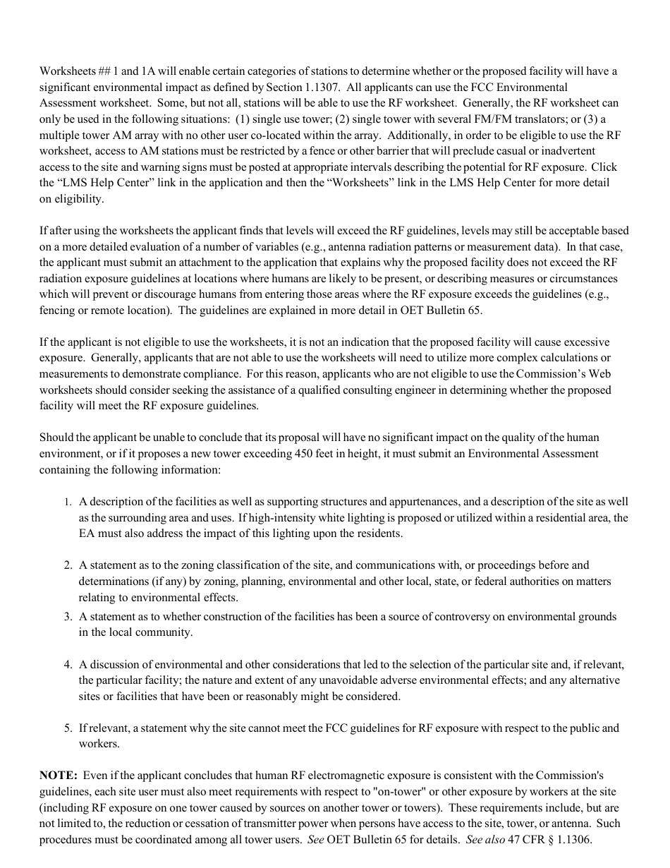 Instructions for FCC Form 2100 Schedule 302-FM Fm Station License Application, Page 5