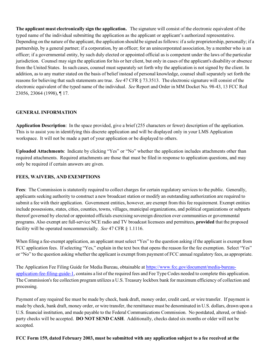 Instructions for FCC Form 2100 Schedule 302-FM Fm Station License Application, Page 6