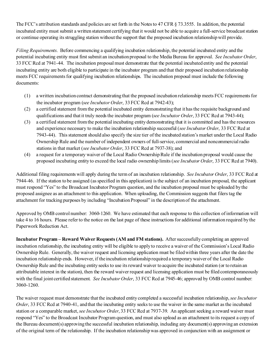 Instructions for FCC Form 2100 Schedule 314 Application for Consent to Assignment of Broadcast Station Construction Permit or License, Page 17