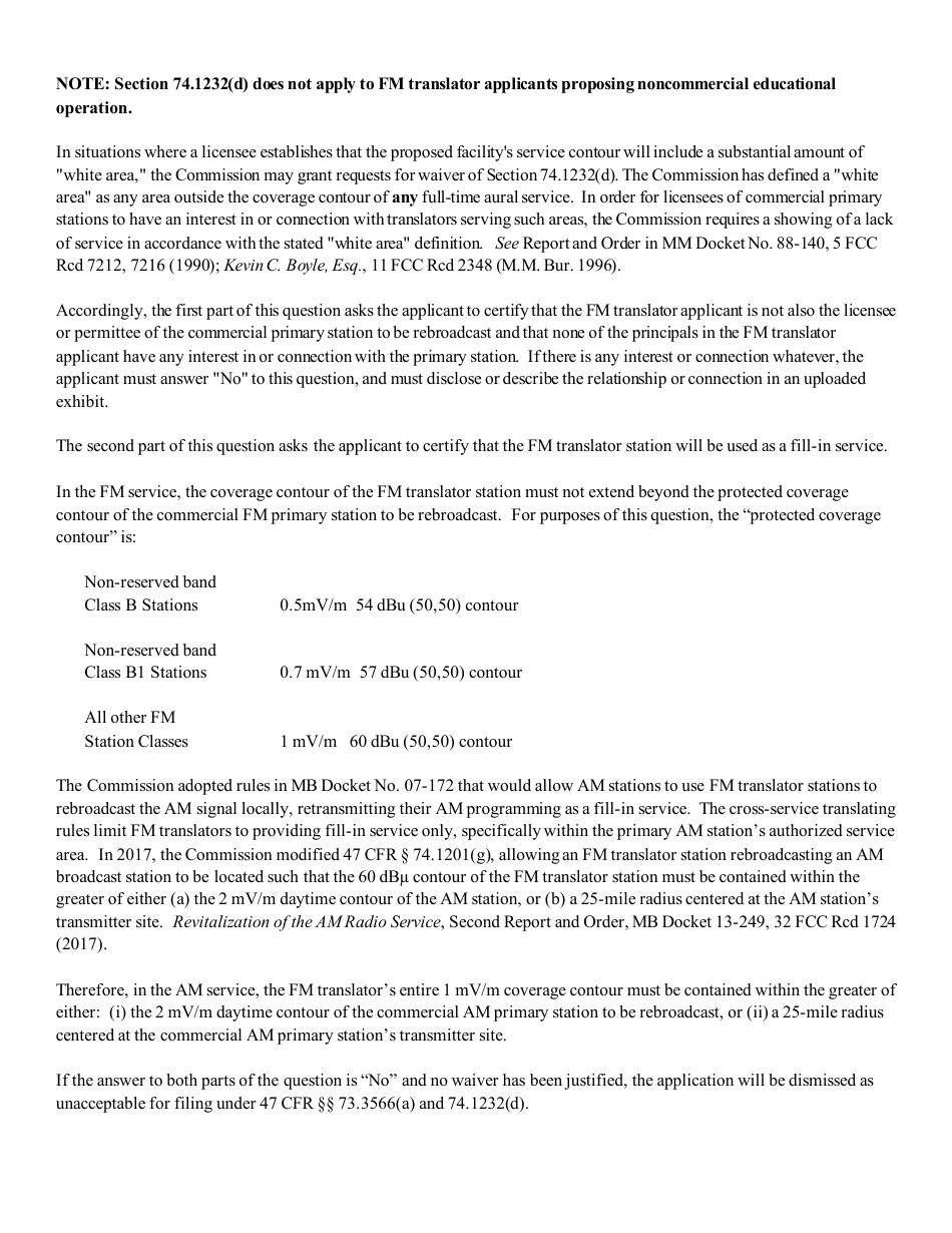 Instructions for FCC Form 2100 Schedule 314 Application for Consent to Assignment of Broadcast Station Construction Permit or License, Page 23