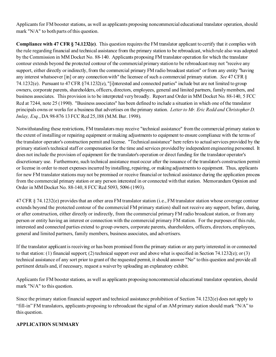 Instructions for FCC Form 2100 Schedule 314 Application for Consent to Assignment of Broadcast Station Construction Permit or License, Page 24