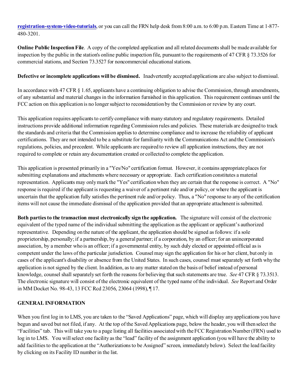 Instructions for FCC Form 2100 Schedule 314 Application for Consent to Assignment of Broadcast Station Construction Permit or License, Page 3