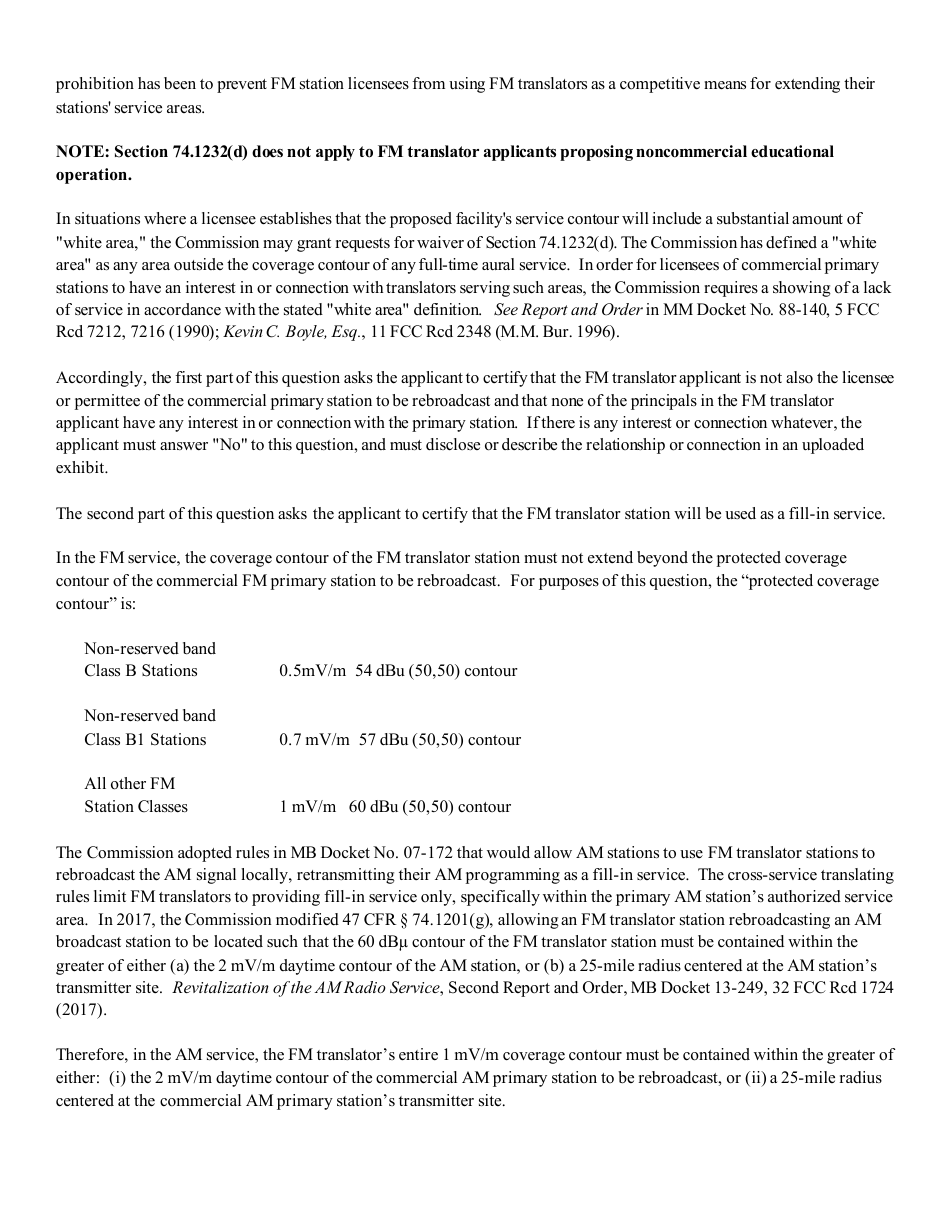Instructions for FCC Form 2100 Schedule 315 Application for Consent to Transfer Control of Entity Holding Broadcast Station Construction Permit or License, Page 25