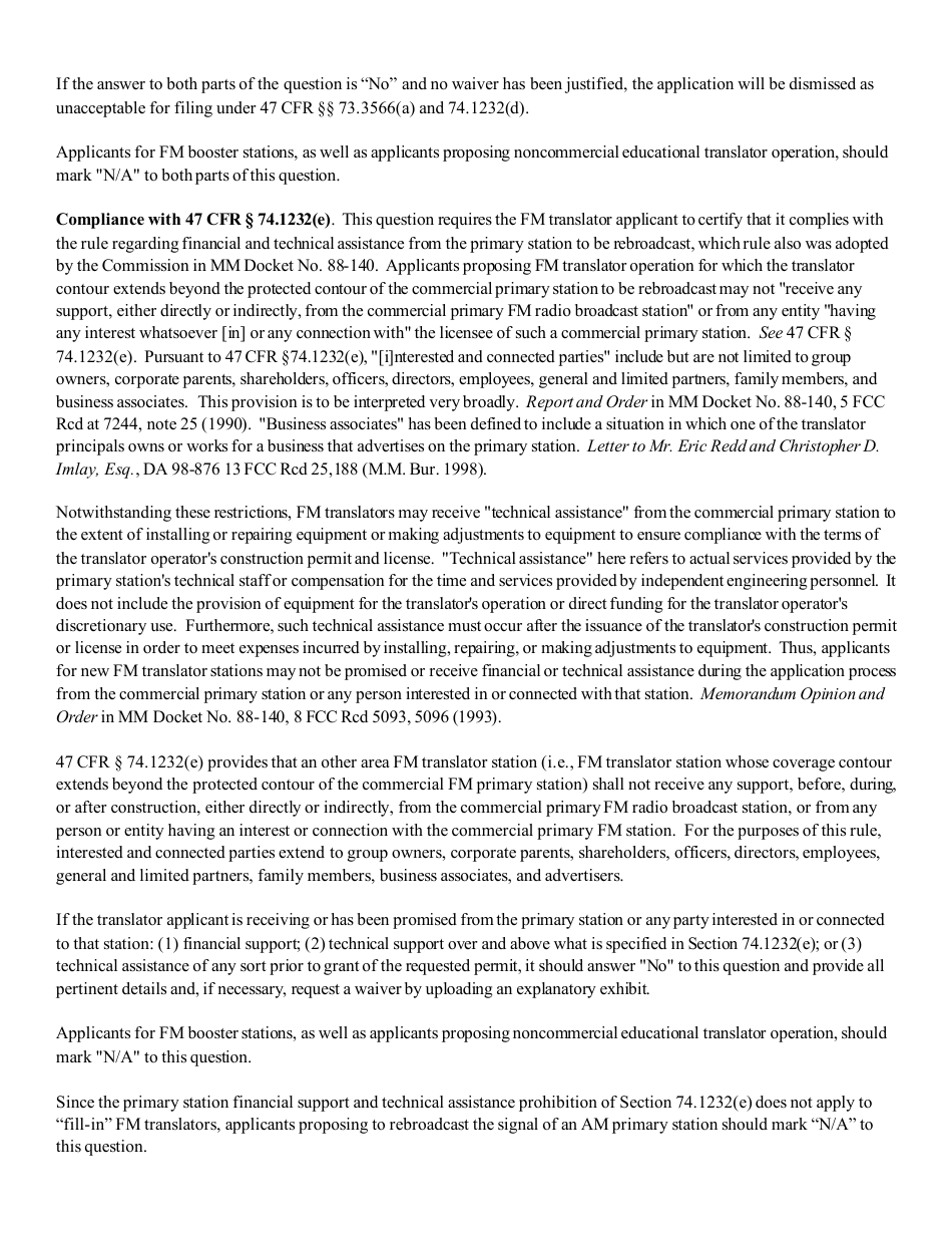 Instructions for FCC Form 2100 Schedule 315 Application for Consent to Transfer Control of Entity Holding Broadcast Station Construction Permit or License, Page 26