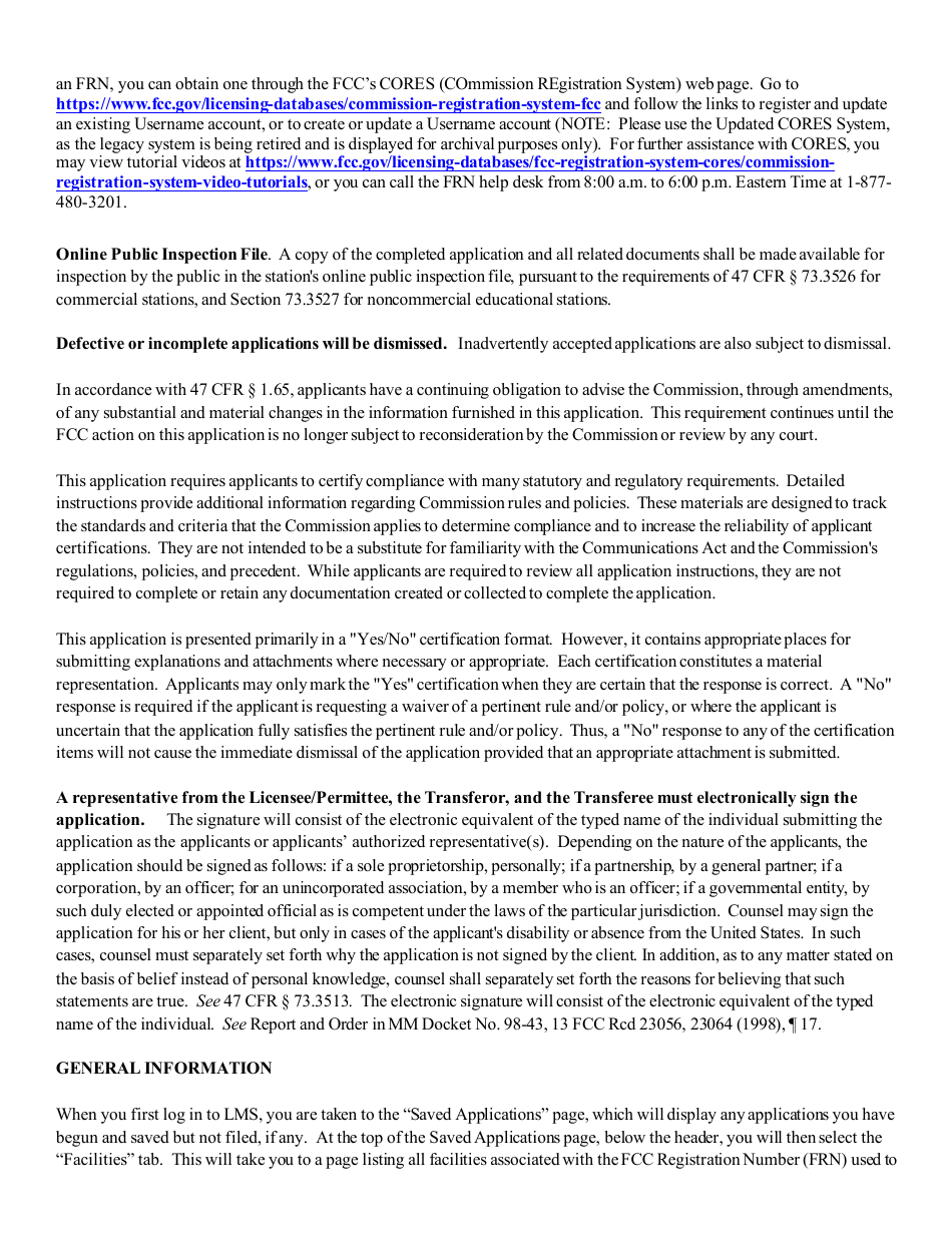 Instructions for FCC Form 2100 Schedule 315 Application for Consent to Transfer Control of Entity Holding Broadcast Station Construction Permit or License, Page 3