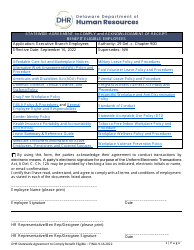 Statewide Agreement to Comply and Acknowledgment of Receipt Benefit Eligible Employees - Delaware