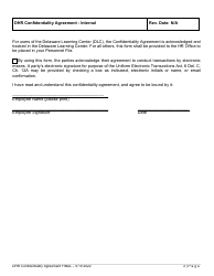 Confidentiality Agreement - Internal - Delaware, Page 2