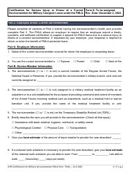 Certification for Serious Injury or Illness of a Current Servicemember for Military Caregiver Leave Under the Family and Medical Leave Act - Delaware, Page 2