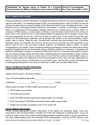 Certification for Serious Injury or Illness of a Current Servicemember for Military Caregiver Leave Under the Family and Medical Leave Act - Delaware, Page 3