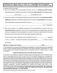 Certification for Serious Injury or Illness of a Current Servicemember for Military Caregiver Leave Under the Family and Medical Leave Act - Delaware, Page 5