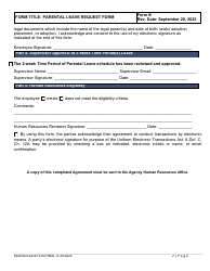 Parental Leave Request Form - Delaware, Page 2