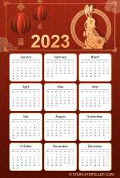 Chinese New Year Calendar 2023