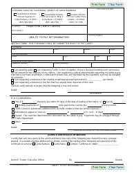 Document preview: Form SC-8028 Ability to Pay Determination - Santa Barbara County, California