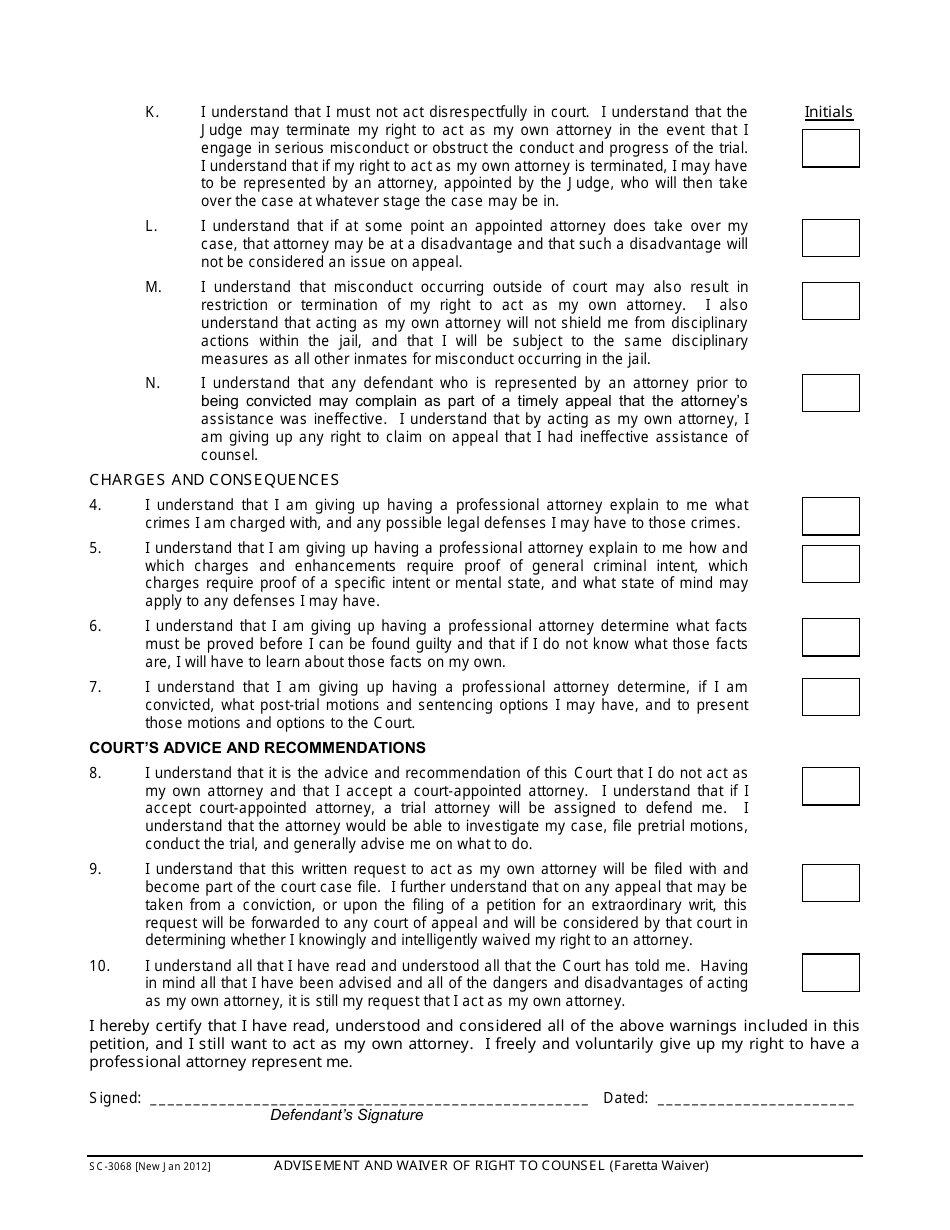 Form SC-3068 - Fill Out, Sign Online and Download Fillable PDF, Santa ...