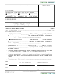 Document preview: Form SC-4036 Adoption Agreement (Adult) - County of Santa Barbara, California