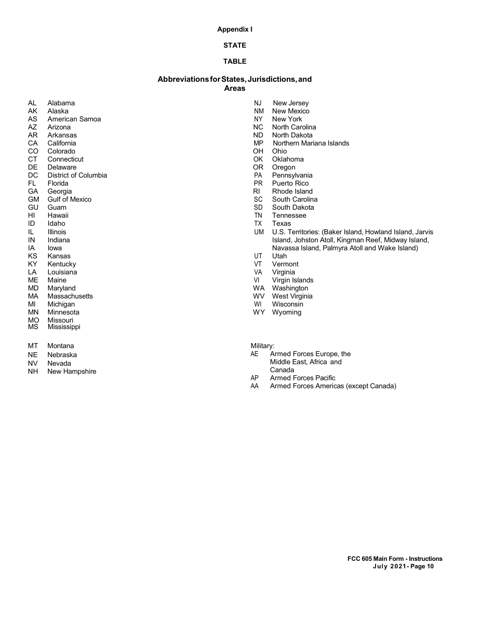 FCC Form 605 Quick-Form Application for Authorization in the Ship, Aircraft, Amateur, Restricted and Commercial Operator, and General Mobile Radio Services, Page 9