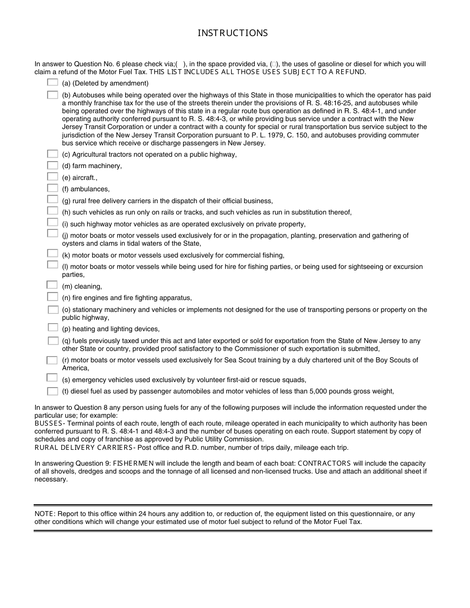 Form GR-3 Preliminary Refund Questionnaire - New Jersey, Page 2