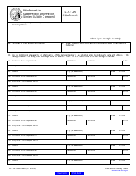 Document preview: Form LLC-12A Attachment to Statement of Information (Limited Liability Company) - California