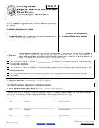 Form ELEC NP Nonprofit Certificate of Election to Wind up and Dissolve (California Nonprofit Corporation Only) - California, Page 2
