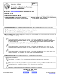 Form REV-ELE-NP Revocation of Election to Terminate - Nonprofit Corporations - California, Page 5