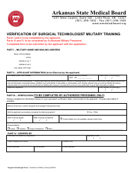 Application for Surgical Technologist Registration - Arkansas, Page 11
