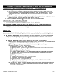Application for Surgical Technologist Registration - Arkansas, Page 4