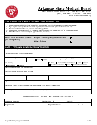 Application for Surgical Technologist Registration - Arkansas, Page 8