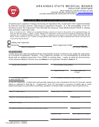 Document preview: Occupational Therapy Assistant Supervision Form - Arkansas