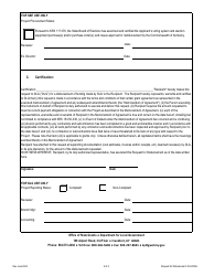 Request for Disbursement - Kentucky, Page 2