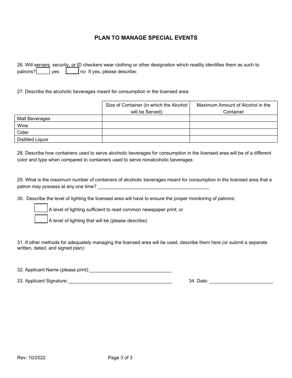 Plan to Manage Special Events - Oregon, Page 3