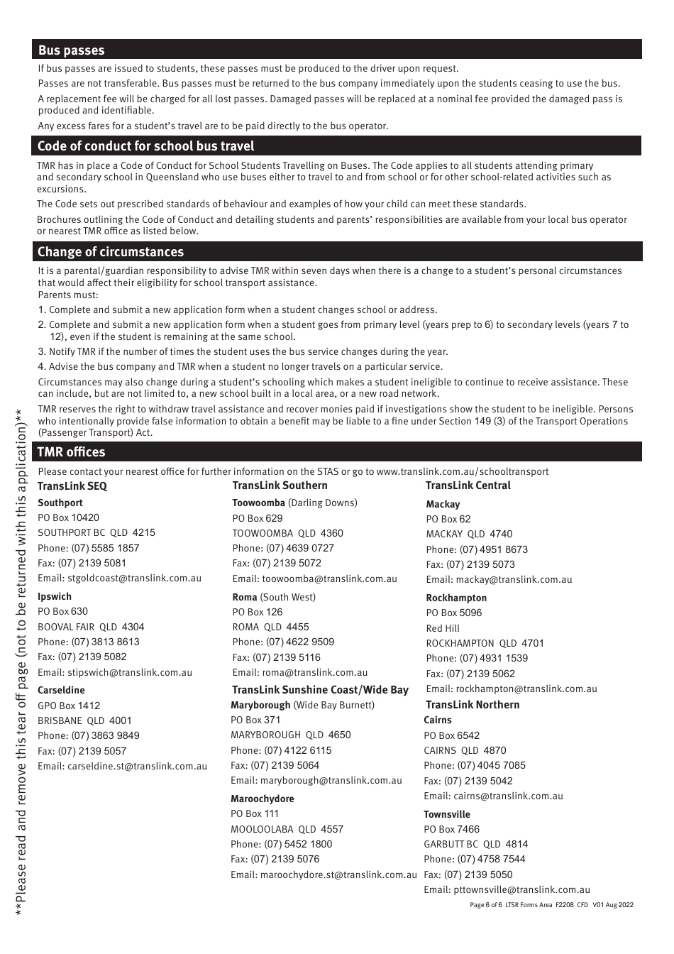 Form F2208 Download Fillable Pdf Or Fill Online Bus Travel Assistance 