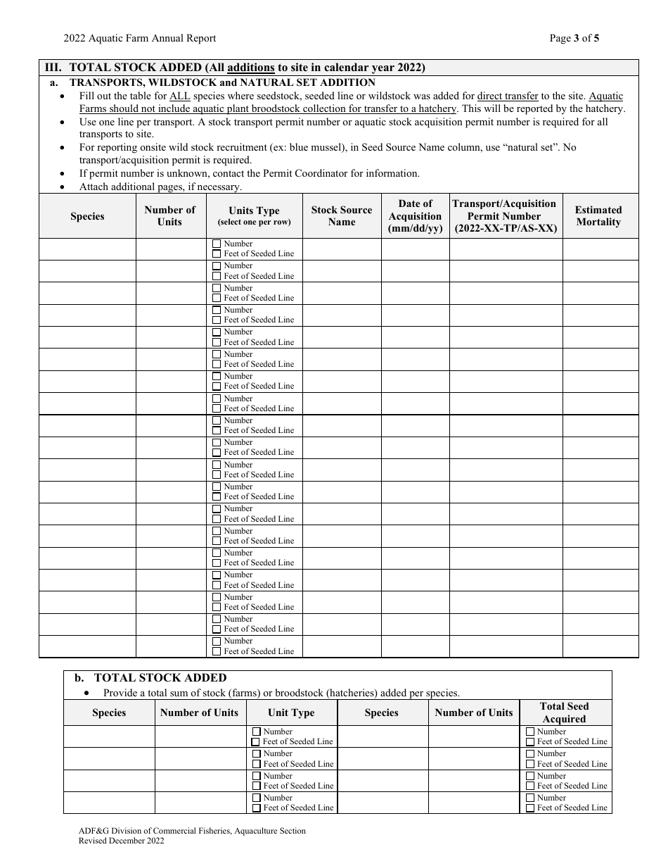 Aquatic Farming Annual Report - Alaska, Page 3