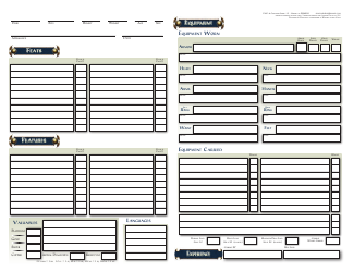 4e D&amp;d Character Sheet, Page 2
