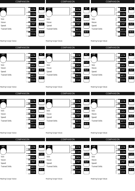 Dnd 4e Character Sheet Form Fillable Printable Forms Free Online