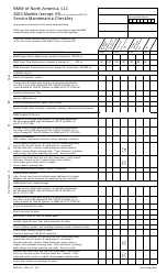 &quot;Bmw Maintenance Checklist for 2002 Models (Except X5) - Bmw of North America&quot;