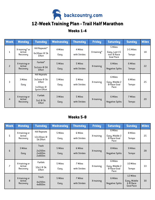 Triathlon Training Calendar Template HQ Printable Documents