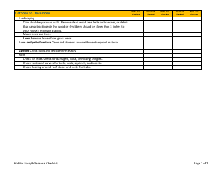 &quot;Home Maintenance Schedule &amp; Checklist Template - Habitat for Humanity&quot;, Page 2