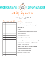 Document preview: Wedding Day Schedule Template - Knox Bride