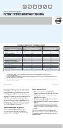&quot;Factory Scheduled Maintenance Program Checklist Template - Volvo&quot;