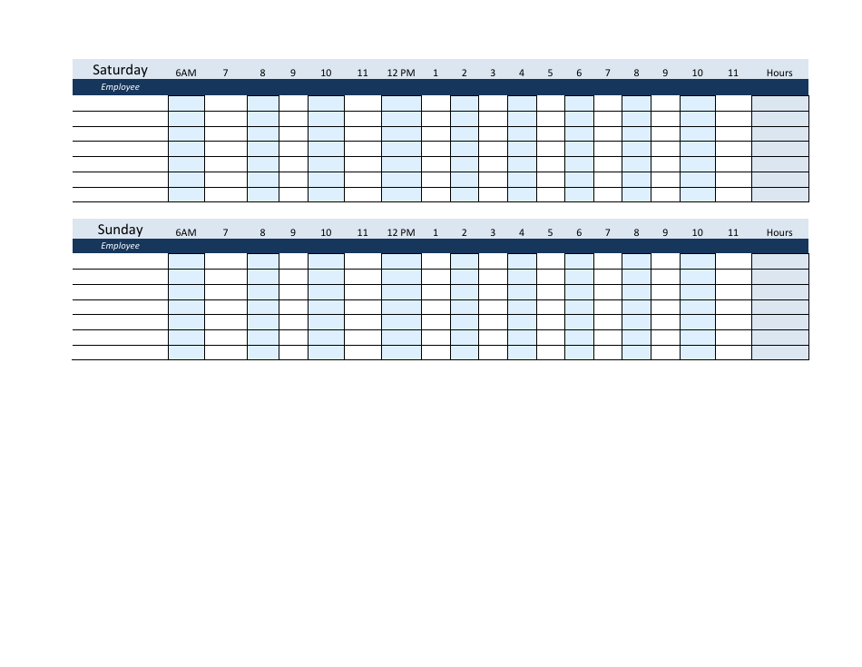 Employee Shift Schedule Template, Page 3