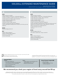 500,000 Km Extended Maintenance Checklist Template for Subaru 2002-2011my Turbocharged 4-cylinder Engines - Subaru, Page 3