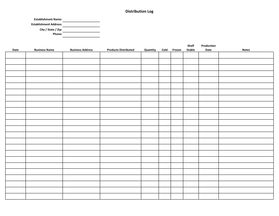 Iowa Distribution Log - Fill Out, Sign Online and Download PDF ...