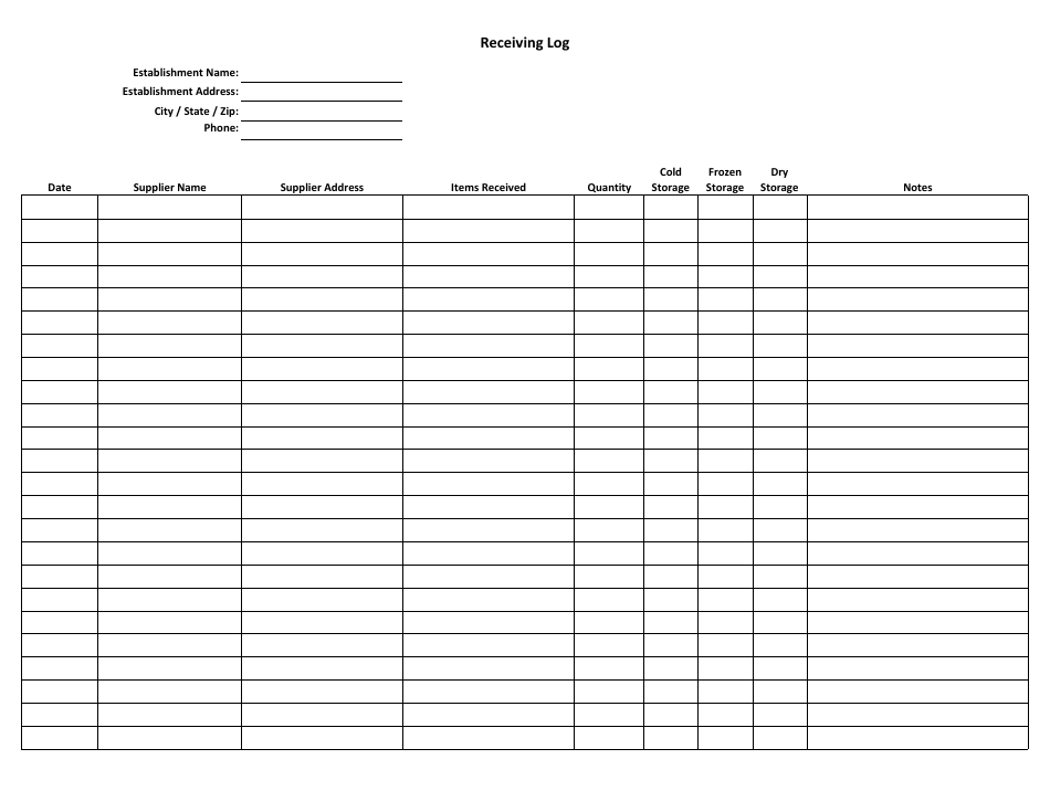 Iowa Receiving Log - Fill Out, Sign Online and Download PDF ...