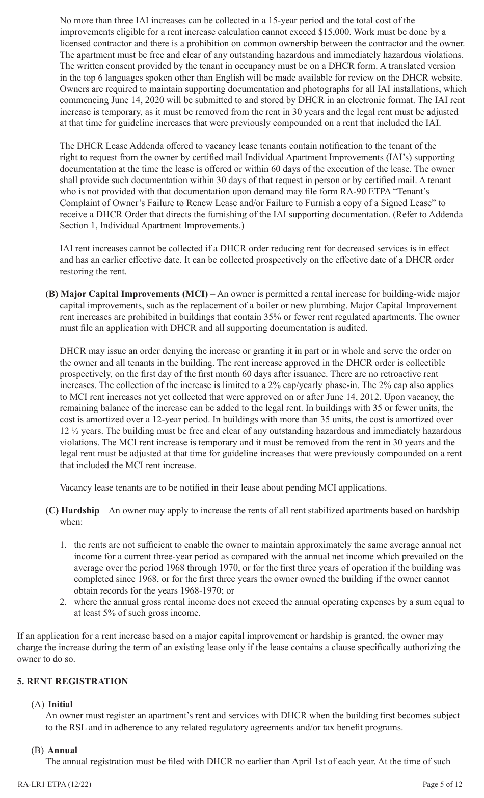 Form RA-LR1 ETPA - Fill Out, Sign Online and Download Fillable PDF, New ...