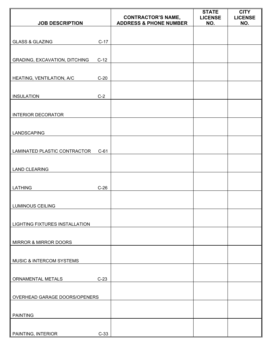 Business License Roster for Construction Projects - City of Chula Vista, California, Page 4