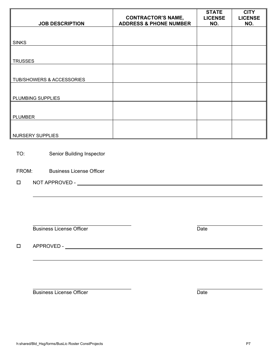 Business License Roster for Construction Projects - City of Chula Vista, California, Page 8