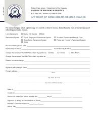 Document preview: Form FC-0369 Affidavit of Name and/or Gender Change - New Jersey